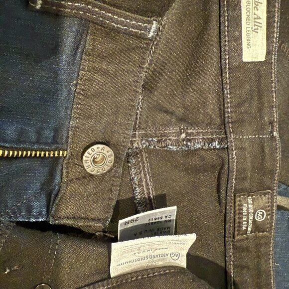 AG Adriano Goldschmied Jeans The Ally Color Blocked Legging Skinny Pants 29 - Picture 5 of 5